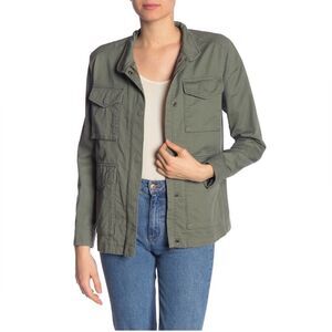 NWT Vince Women's Military Canvas Olive Green Utility Jacket